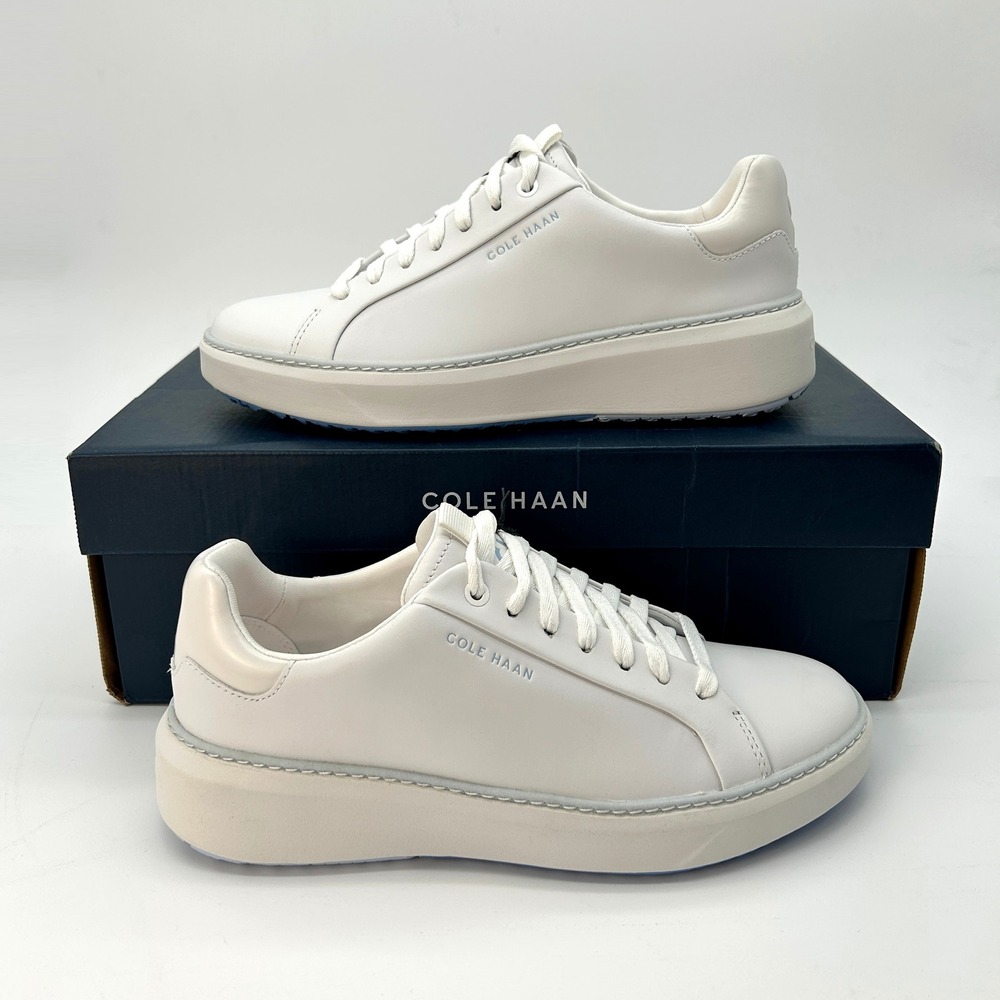 Cole Haan Womens GrandPro Topspin Size 7 White Leather Golf Sneakers NEW W29610